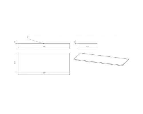 Столешница 119,8 см дуб Cersanit Moduo BL-MOD120