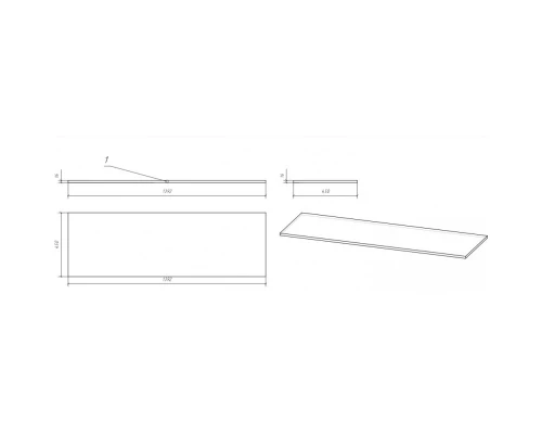 Столешница 139,2 см дуб Cersanit Moduo BL-MOD140