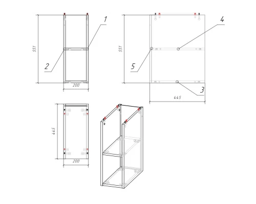 Модуль для тумбы дуб Cersanit Moduo MD-MOD20-SZ