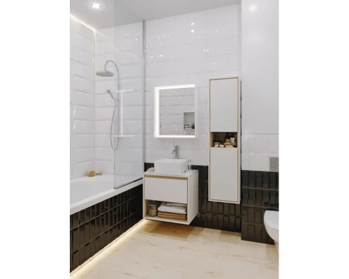 Тумба белый глянец/дуб 60 см Cersanit Louna SZ-LOU60-BL/Wh