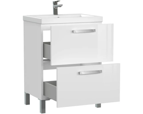 Тумба белый глянец 58,5 см Cersanit Melar 64128