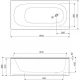 Акриловая ванна 140x70 см Cezares Eco ECO-140-70-40-W37