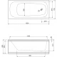 Акриловая ванна 150x70 см Cezares Eco ECO-150-70-41-W37