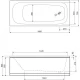Акриловая ванна 160x70 см Cezares Eco ECO-160-70-41-W37