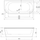 Акриловая ванна 180x80 см Cezares Metauro METAURO-wall-180-80-40-W37
