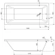 Акриловая ванна 180x80 см Cezares Plane solo PLANE SOLO-180-80-49-W37