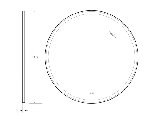 Зеркало 100,7x100,7 см Cezare Cadro CZR-SPC-CADRO-1000-LED-TCH-WARM