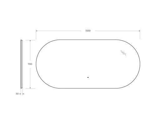 Зеркало 150x70см Cezares Vague CZR-SPC-VAGUE-1500-700-MOV