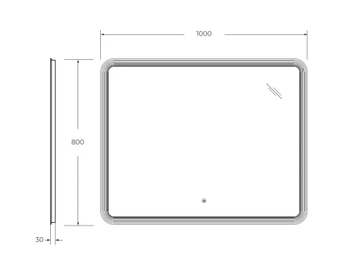 Зеркало 100x80см Cezares Duet CZR-SPC-DUET-1000-800-LED-TCH