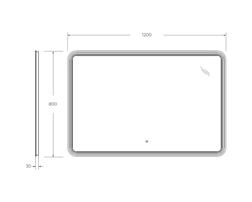 Зеркало 120x80см Cezares Duet CZR-SPC-DUET-1200-800-LED-TCH
