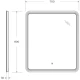 Зеркало 70x80см Cezares Duet CZR-SPC-DUET-700-800-LED-TCH