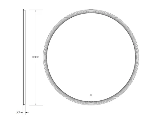 Зеркало 100x100 см Cezares Eco CZR-SPC-ECO-1000-LED-TCH