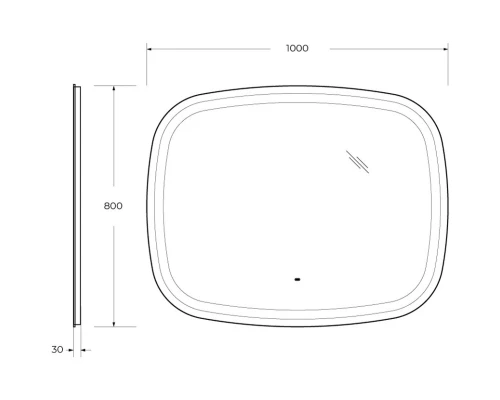 Зеркало 100x80 см Cezares Molveno CZR-SPC-MOLVENO-1000-800-MOV