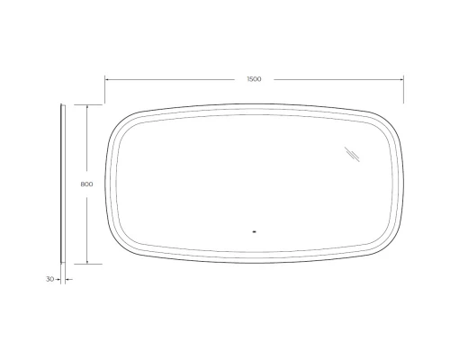 Зеркало 150x80 см Cezares Molveno CZR-SPC-MOLVENO-1500-800-MOV