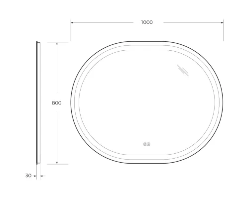 Зеркало 100x80 см Cezares Giubileo CZR-SPC-GIUBILEO-1000-800-TCH-WARM