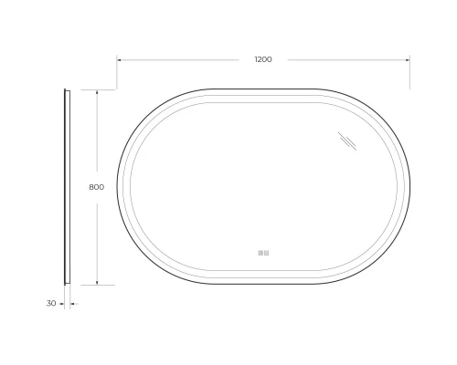 Зеркало 120x80 см Cezares Giubileo CZR-SPC-GIUBILEO-1200-800-TCH-WARM