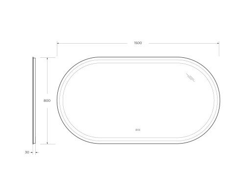 Зеркало 150x80 см Cezares Giubileo CZR-SPC-GIUBILEO-1500-800-TCH-WARM