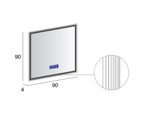 Зеркало 90x90 см Cezares 45063