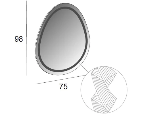 Зеркало 75x98 см Cezares 44777