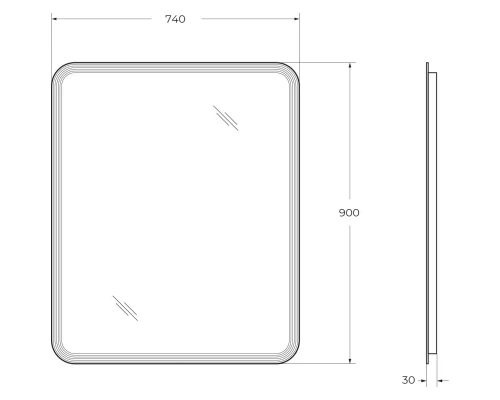 Зеркало 74x90 см Cezares 54355