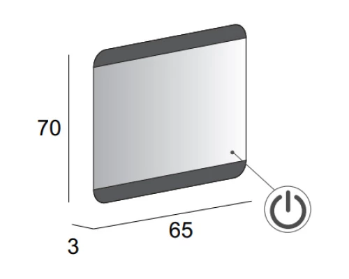 Зеркало 65x70 см Cezares 45004