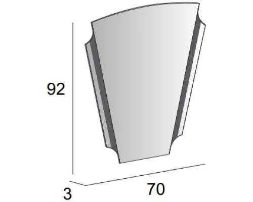 Зеркало 70x92 см Cezares 45020