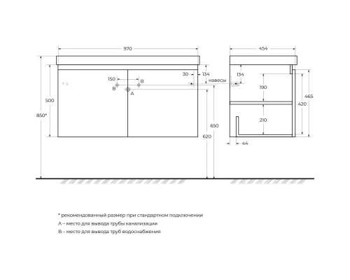 Тумба Bianco Lucido 97 см Cezares Giubileo GIUBILEO-1000-2A-SC-BL