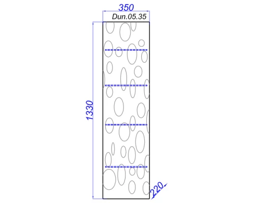 Пенал подвесной белый глянец Clarberg Dune DUN0535