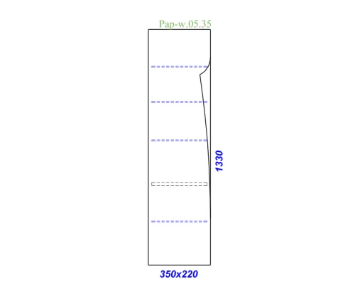 Пенал подвесной светлое дерево Clarberg Papyrus Wood Pap-w.05.35/LIGHT