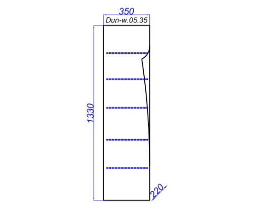 Пенал подвесной белый матовый Clarberg Papyrus PAP0535