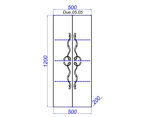 Пенал подвесной белый глянец Clarberg Due Amanti DUE0505W