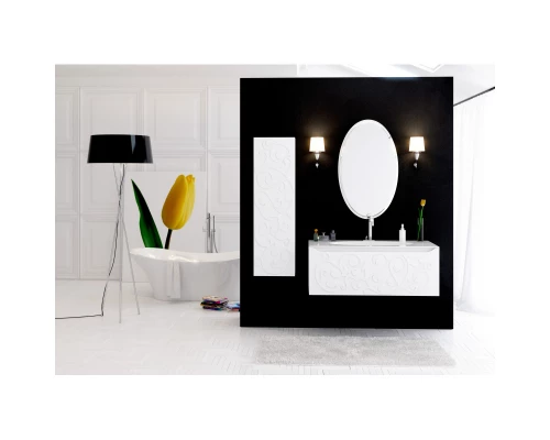 Пенал подвесной белый матовый Clarberg Elegance EL0504