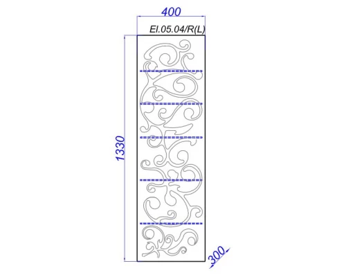 Пенал подвесной белый матовый Clarberg Elegance EL0504
