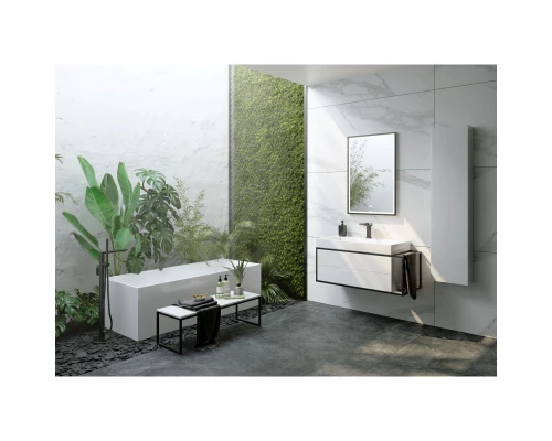 Тумба белый глянец/черный 81,8 см Clarberg Logic LOG0108L