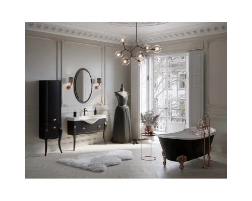 Зеркало 65x100 см черный матовый Clarberg Borgia BOR0210BLK