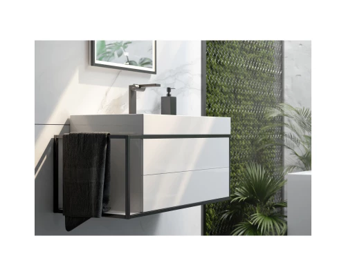 Комплект мебели белый глянец/черный 101,8 см Clarberg Logic LOG0110R + Tol.09.04.D + LOG0206