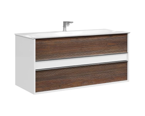 Комплект мебели белый глянец/крафт темный 120 см Clarberg Evolution EV0112CD + Pap.12.04.WG + GEN0212