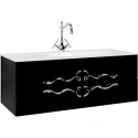 Тумба с раковиной черный глянец 120 см Clarberg Due Amanti DUE0112BLK + EL.12.04.D + DUER4CR