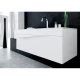 Комплект мебели белый матовый 100 см Clarberg Papyrus PAP0110 + EL.10.04.D + Dun.02.10/W