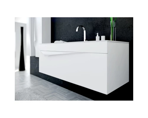 Комплект мебели белый матовый 100 см Clarberg Papyrus PAP0110 + Pap.10.04.WG + Pap.04.10/W