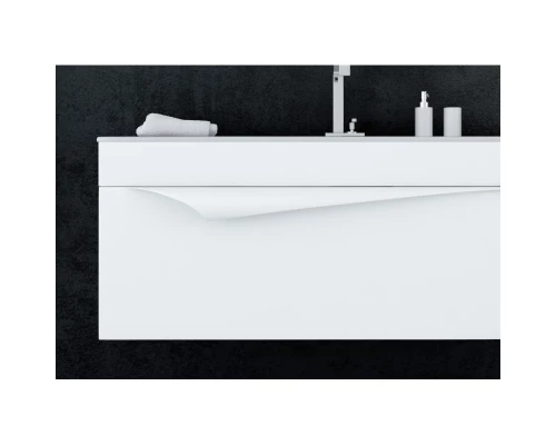 Тумба с раковиной белый матовый 120 см Clarberg Papyrus PAP0112 + Pap.12.04.WG