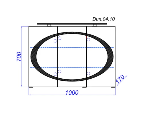 Комплект мебели белый глянец 100 см Clarberg Dune DUN0110 + EL.10.04.D + DUN0410