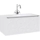 Тумба с раковиной белый глянец 100 см Clarberg Elegance EL0110 + EL.10.04.D