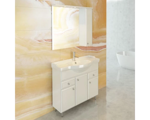 Тумба с раковиной белый глянец 86 см Comforty Сочи 00003132120