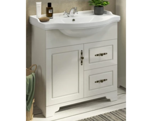 Тумба с раковиной слоновая кость 86 см Comforty Севилья 00003132626