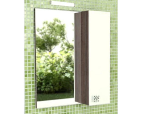 Зеркальный шкаф 60x70 см дуб солсбери/белый глянец Comforty Рио 00003126981