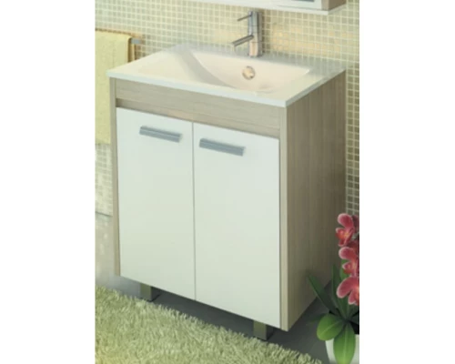 Тумба с раковиной сосна лоредо/белый глянец 75 см Comforty Тулуза 00003121660