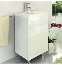 Тумба с раковиной белый глянец 49,5 см Comforty Астра 00003118245