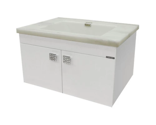 Тумба с раковиной белый глянец 74 см Comforty Аликанте 00003132620