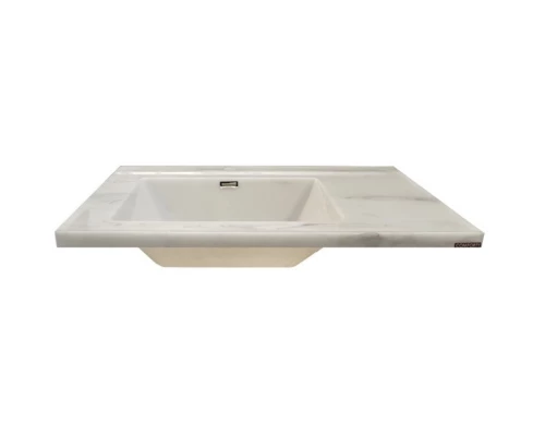 Тумба с раковиной белый глянец 90 см Comforty Аликанте 00003132621